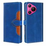 For Huawei Pura 70 5G Skin Feel Magnetic Buckle Leather Phone Case(Blue)