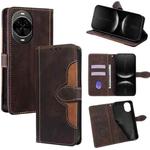 For Huawei nova 14 5G Skin Feel Magnetic Buckle Leather Phone Case(Brown)