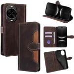 For Huawei nova 14 Pro 5G Skin Feel Magnetic Buckle Leather Phone Case(Brown)