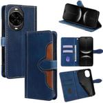 For Huawei nova 14 Pro 5G Skin Feel Magnetic Buckle Leather Phone Case(Blue)