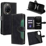 For Huawei nova 14 Ultra 5G Skin Feel Magnetic Buckle Leather Phone Case(Black)