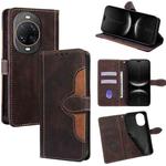 For Huawei nova 14 Ultra 5G Skin Feel Magnetic Buckle Leather Phone Case(Brown)
