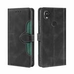 For Kyocera Digno SX3-KYG02 Skin Feel Magnetic Buckle Leather Phone Case(Black)