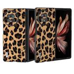 For vivo X Fold2 ABEEL Black Edge Leopard Phone Case(Leopard Print)