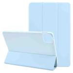 For Xiaomi Pad 6 / Pad 6 Pro Three-fold Holder Flip Tablet Leather Case(Sky Blue)