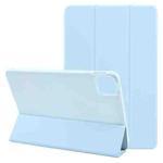 For Xiaomi Pad 6 Max 14 Three-fold Holder Flip Tablet Leather Case(Sky Blue)