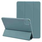 For Xiaomi Pad 6 Max 14 Three-fold Holder Flip Tablet Leather Case(Dark Green)