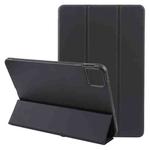 For Xiaomi Pad 7 / Pad 7 Pro Three-fold Holder Flip Tablet Leather Case(Black)