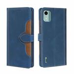 For Nokia C12 Skin Feel Magnetic Buckle Leather Phone Case(Blue)