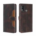 For Nokia G11 Plus Skin Feel Magnetic Buckle Leather Phone Case(Brown)