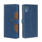 For Nokia C02 TA-1522 Skin Feel Magnetic Buckle Leather Phone Case(Blue)