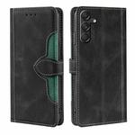 For Samsung Galaxy M55 5G Skin Feel Magnetic Buckle Leather Phone Case(Black)