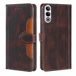 For OnePlus Ace 3V 5G Skin Feel Magnetic Buckle Leather Phone Case(Brown)