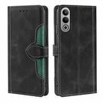 For OnePlus Nord CE4 Skin Feel Magnetic Buckle Leather Phone Case(Black)