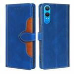 For OnePlus Ace 3 Pro 5G Skin Feel Magnetic Buckle Leather Phone Case(Blue)