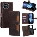 For OnePlus Ace 5 / 5 Pro Skin Feel Magnetic Buckle Leather Phone Case(Brown)