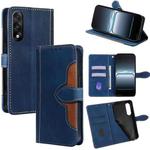 For OnePlus Ace 5 Ultra / Nord 5 Skin Feel Magnetic Buckle Leather Phone Case(Blue)