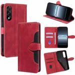 For OnePlus Ace 5 Ultra / Nord 5 Skin Feel Magnetic Buckle Leather Phone Case(Red)