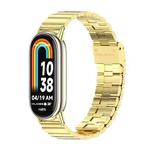 For Xiaomi Mi Band 8 Mijobs Bamboo Buckle Stainless Steel Watch Band(Gold)