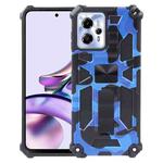 For Motorola Moto G13 / G23 4G/ G53 5G Camouflage Armor Kickstand TPU + PC Magnetic Phone Case(Dark Blue)