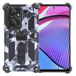 For Motorola Moto G Power 5G 2024 Camouflage Armor Kickstand TPU + PC Magnetic Phone Case(Grey)