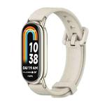 For Xiaomi Mi Band 8 Mijobs Silicone Breathable Watch Band(Grey+Light Gold)