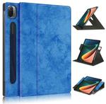 For Xiaomi Mi Pad 5 Solid Color 360 Degrees Rotation Tablet Leather Case with Holder(Dark Blue)