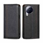 For Xiaomi Civi 3 5G Grid Texture Magnetic Flip Leather Phone Case(Black)