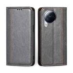 For Xiaomi Civi 3 5G Grid Texture Magnetic Flip Leather Phone Case(Grey)