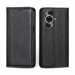 For Huawei nova 11 Pro 4G / 11 Ultra 4G Grid Texture Magnetic Flip Leather Phone Case(Black)