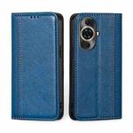 For Huawei nova 11 Pro 4G / 11 Ultra 4G Grid Texture Magnetic Flip Leather Phone Case(Blue)