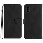 For Sharp Aquos Wish SHG06 Stitching Embossed Leather Phone Case(Black)