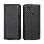 For Kyocera Digno SX3-KYG02 Grid Texture Magnetic Flip Leather Phone Case(Black)