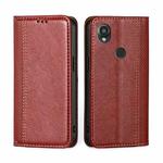 For Kyocera Digno SX3-KYG02 Grid Texture Magnetic Flip Leather Phone Case(Red)