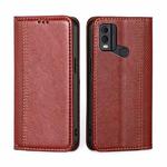 For Nokia C22 Grid Texture Magnetic Flip Leather Phone Case(Red)