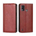 For Nokia G11 Plus Grid Texture Magnetic Flip Leather Phone Case(Red)