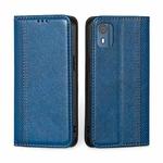 For Nokia C02 TA-1522 Grid Texture Magnetic Flip Leather Phone Case(Blue)
