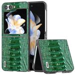 For Samsung Galaxy Z Flip6 ABEEL Genuine Leather Weilai Series Phone Case(Green)