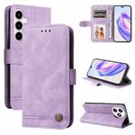 For Honor X50i+ Skin Feel Life Tree Metal Button Leather Phone Case(Purple)