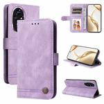 For Honor 200 Skin Feel Life Tree Metal Button Leather Phone Case(Purple)