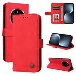 For Honor Magic7 Pro Skin Feel Life Tree Metal Button Leather Phone Case(Red)