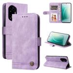 For Honor 300 Skin Feel Life Tree Metal Button Leather Phone Case(Purple)
