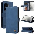 For Honor 300 Ultra Skin Feel Life Tree Metal Button Leather Phone Case(Blue)