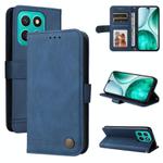For Honor X8c 4G Skin Feel Life Tree Metal Button Leather Phone Case(Blue)