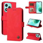 For Honor 400 Lite Skin Feel Life Tree Metal Button Leather Phone Case(Red)