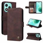 For Honor 400 Lite Skin Feel Life Tree Metal Button Leather Phone Case(Brown)