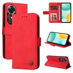 For Honor Play 60 Skin Feel Life Tree Metal Button Leather Phone Case(Red)