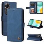 For Honor Play 60 Skin Feel Life Tree Metal Button Leather Phone Case(Blue)