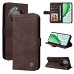 For Honor X70 5G Skin Feel Life Tree Metal Button Leather Phone Case(Brown)