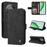 For Honor X70 5G Skin Feel Life Tree Metal Button Leather Phone Case(Black)